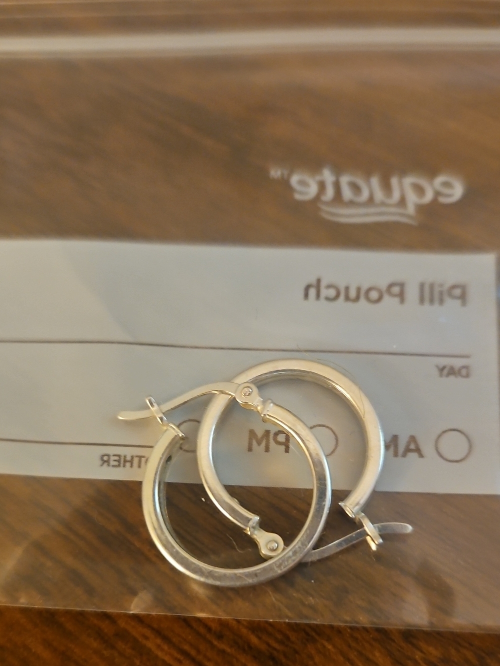 Classic Silver Hoop Earrings - Women's Jewelry 5/8" Hollow - Picture 3 of 3